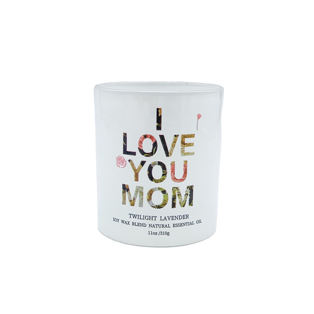 Design Muttertag weißer Kerzenbehälter