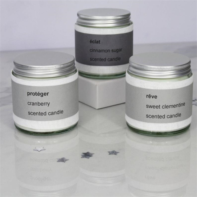 Kosmetisches rundes kundenspezifisches Klarglas-Kerzenglas