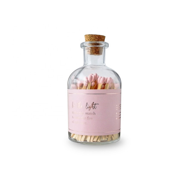 Modischer rosa OEM-Druck in Flaschen abgefüllte Sicherheitsstreichhölzer