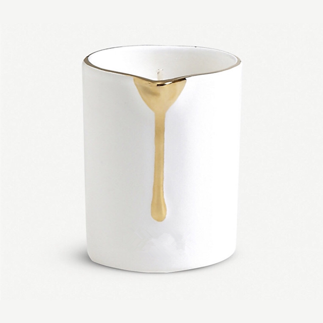 Haushalts-einzigartiges Goldkeramik-Kerzenglas mit Ausguss