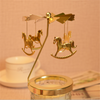 Goldener Tisch dekorativer Glaskerzenhalter